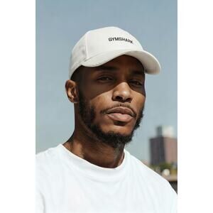 Gymshark Unisex Cord Cap Hat White/Black One Size NWT